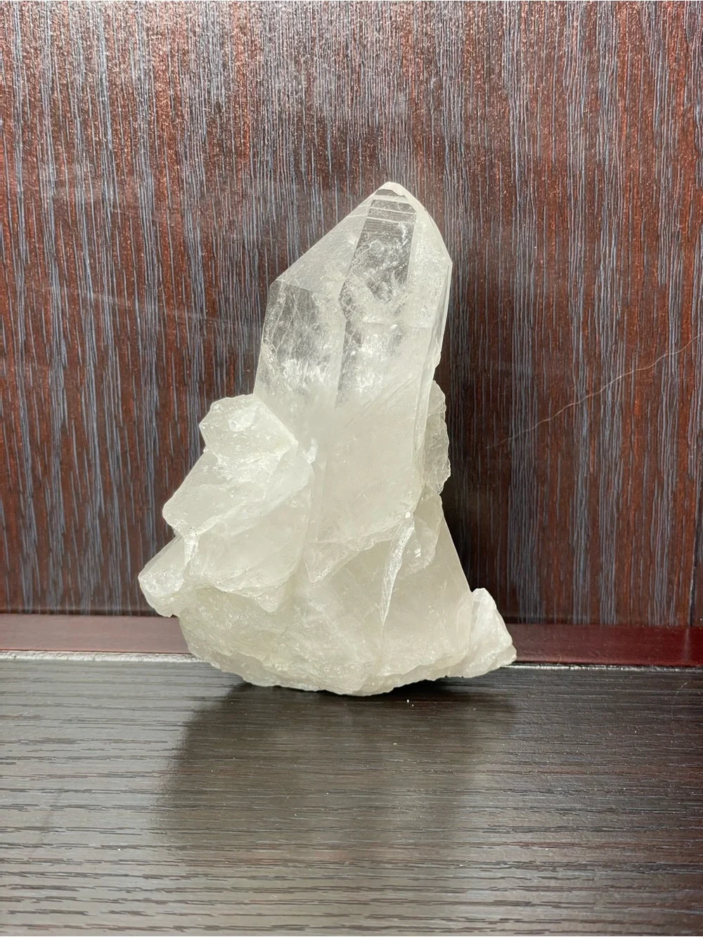 Clear Quartz Crystal Cluster — White Decorative Accent